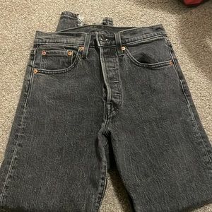 Black Levi Straight Leg Jeans